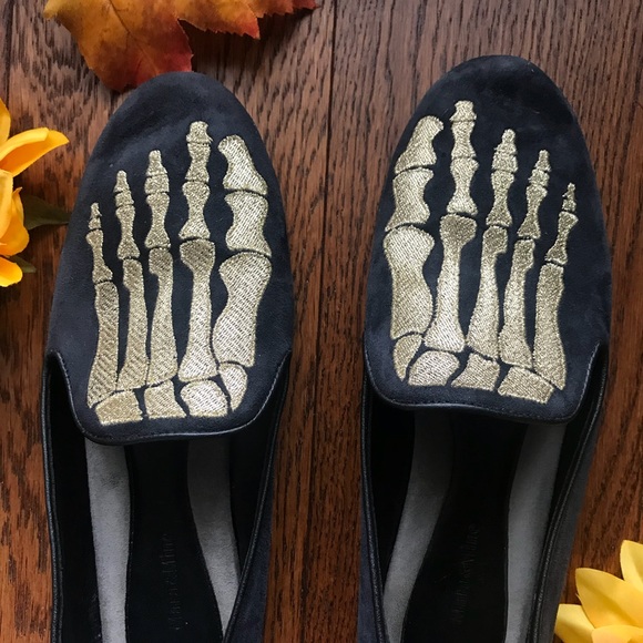 Mara & Mine Skull Suede Flats - Picture 2 of 7